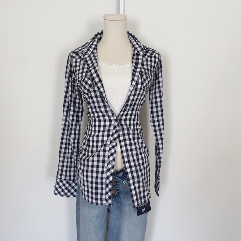 NWT Ariat- Blue Check Button Up